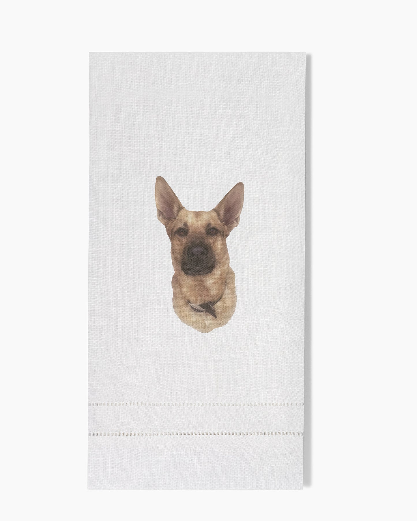 German Shepherd Linen Hand Towel