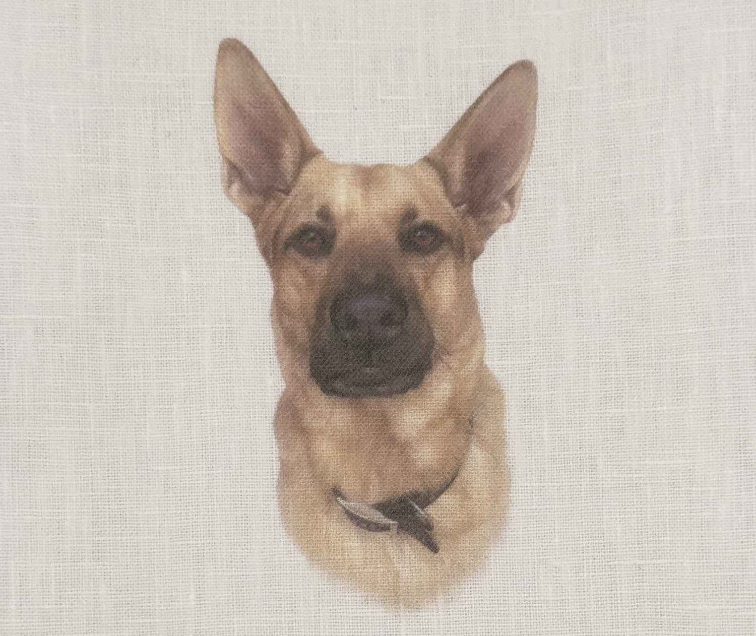 German Shepherd Linen Cocktail Napkins - Thumbnail 3