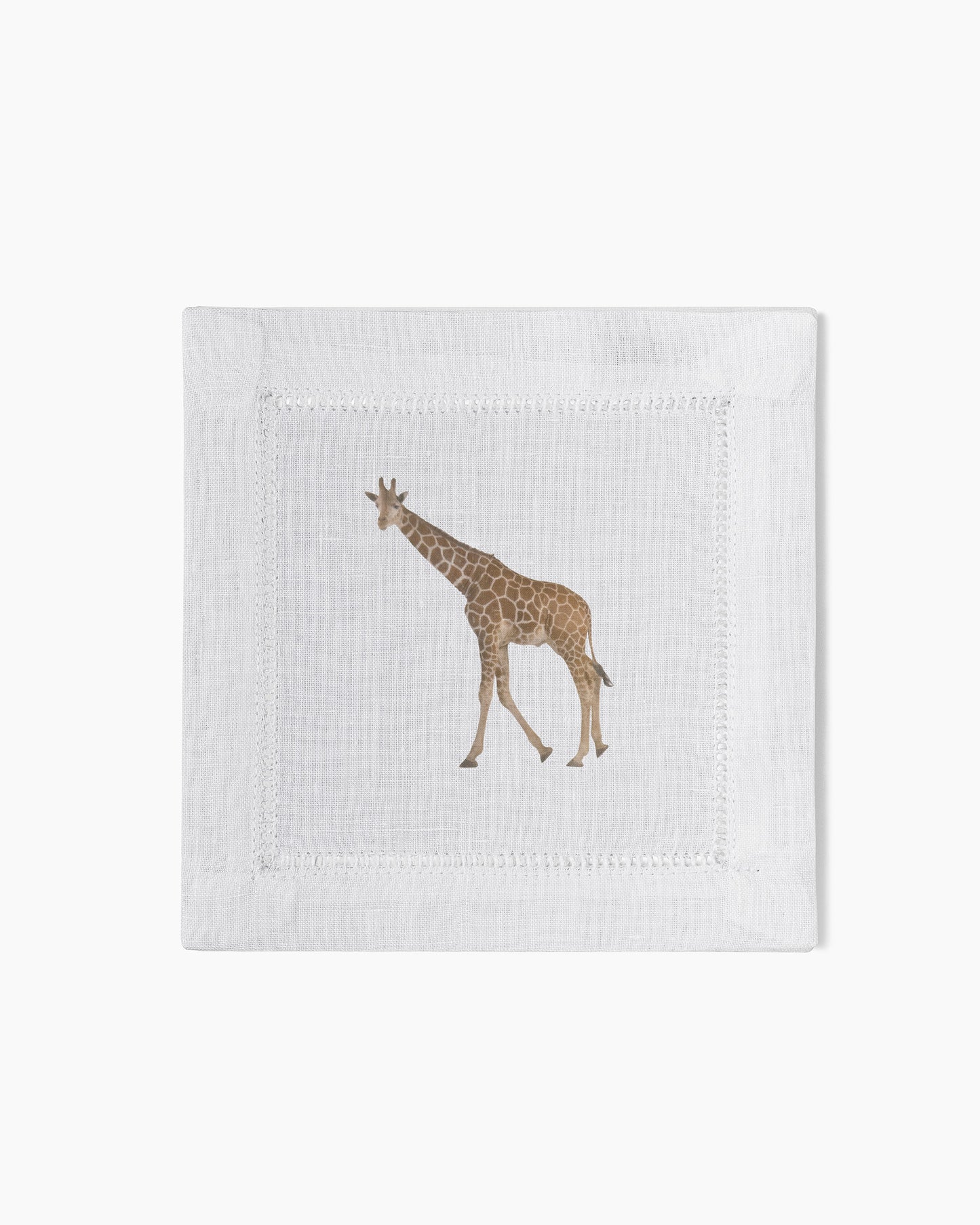 Giraffe Linen Cocktail Napkins