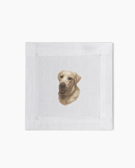 Golden Lab Linen Cocktail Napkins