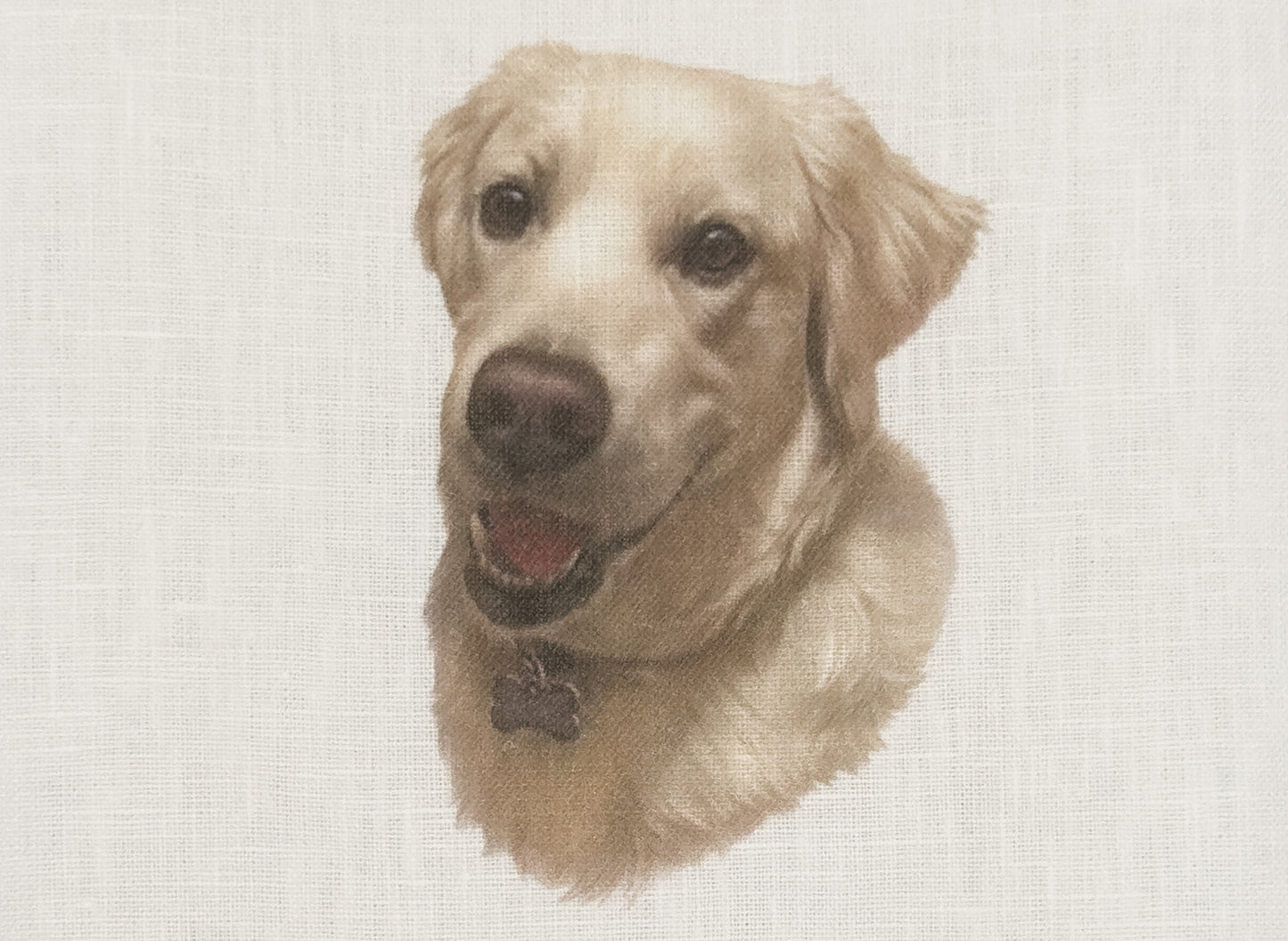 Golden Lab Linen Hand Towel