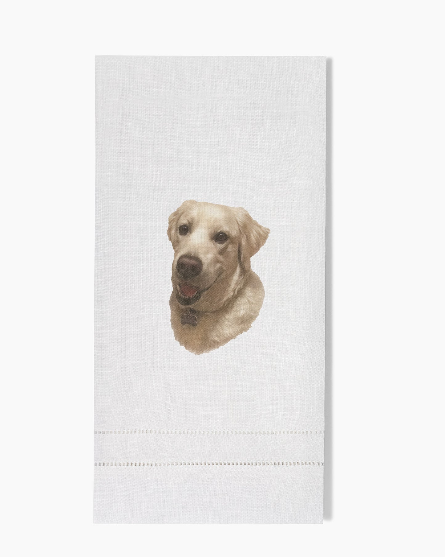 Golden Lab Linen Hand Towel