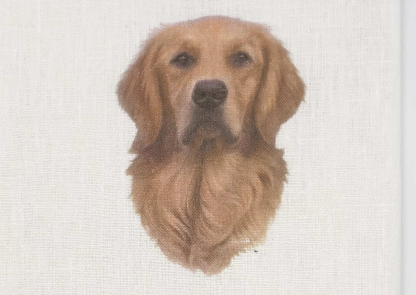 Golden Retriever Linen Hand Towel