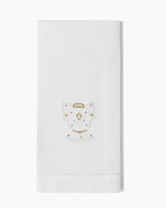 Angel White & Gold Hand Towel