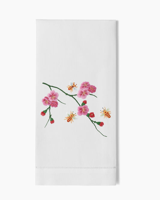 Bees & Flowers Hand Towel