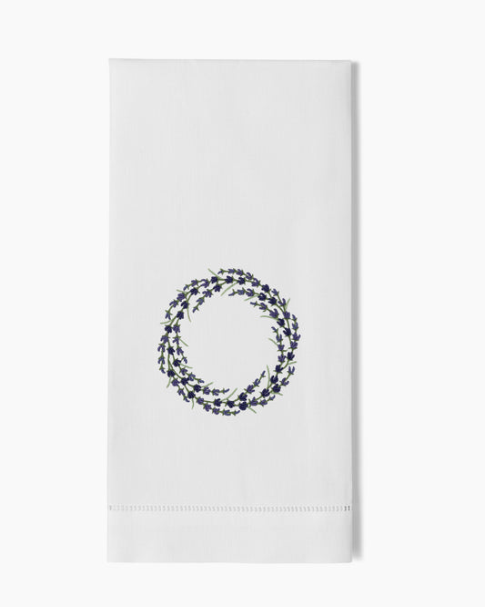 Lavender Wreath Knot Hand Towel