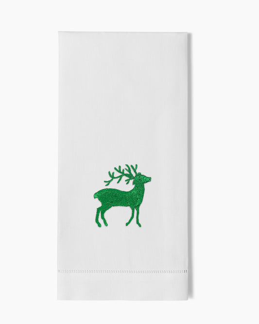 Reindeer Green Towel