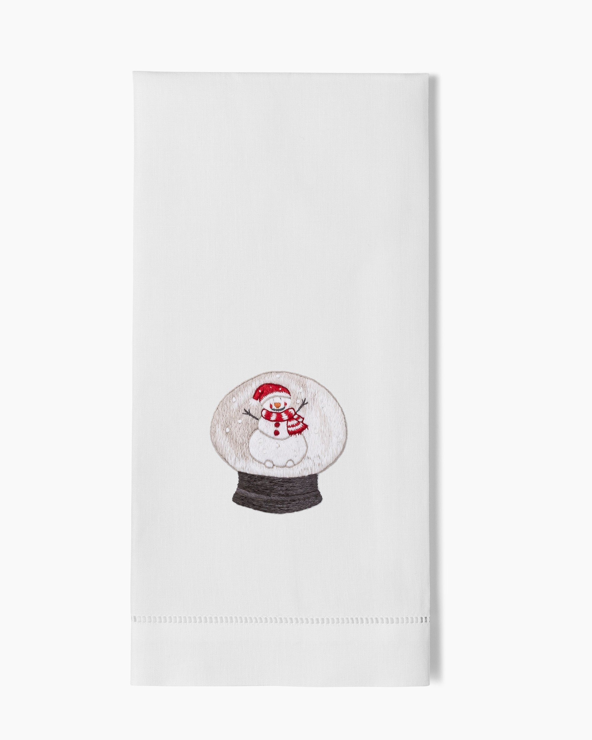 Snow Globe Santa Towel