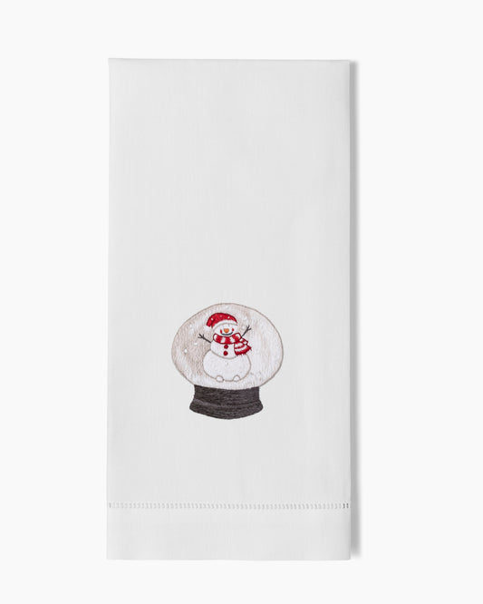 Snow Globe Santa Hand Towel