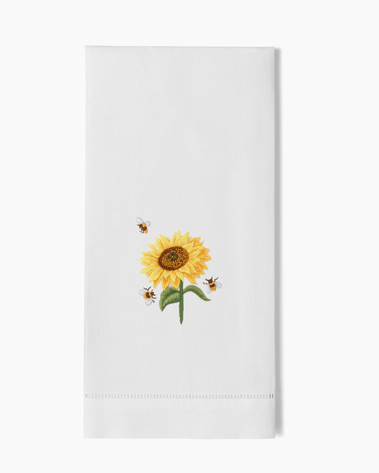 Sunflower & Bees Hand Towel