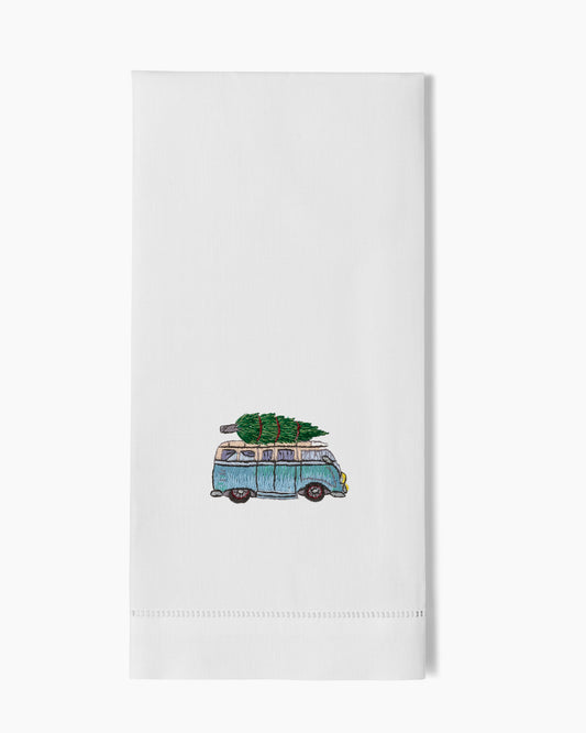 VW Bus Tree Hand Towel