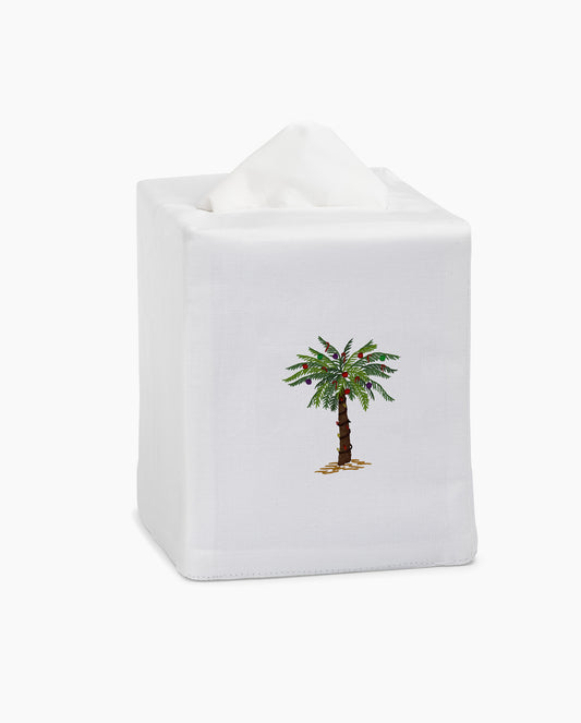 Holiday Palm Tissue Box Cover