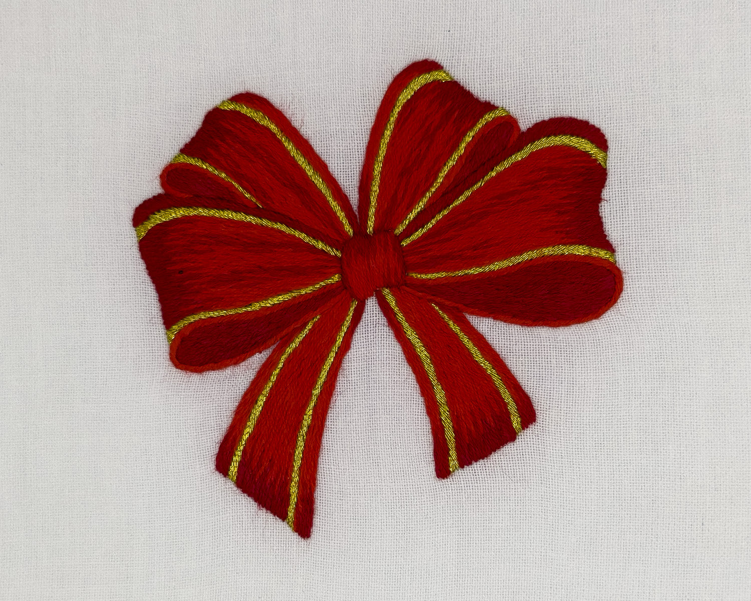 Image of a Henry Handwork Holiday Red Bow motif.