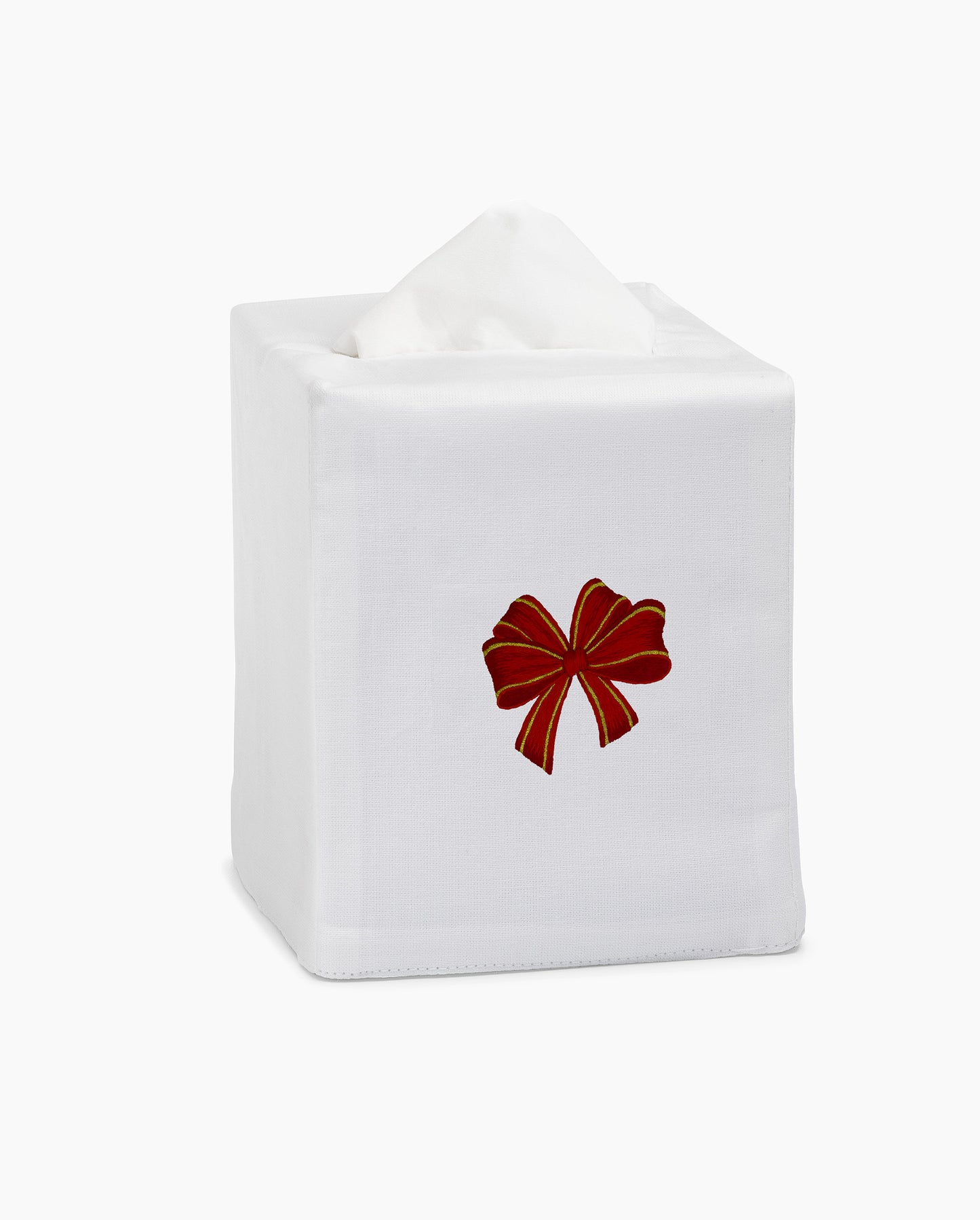 Holiday Red Bow Tissue Box Cover