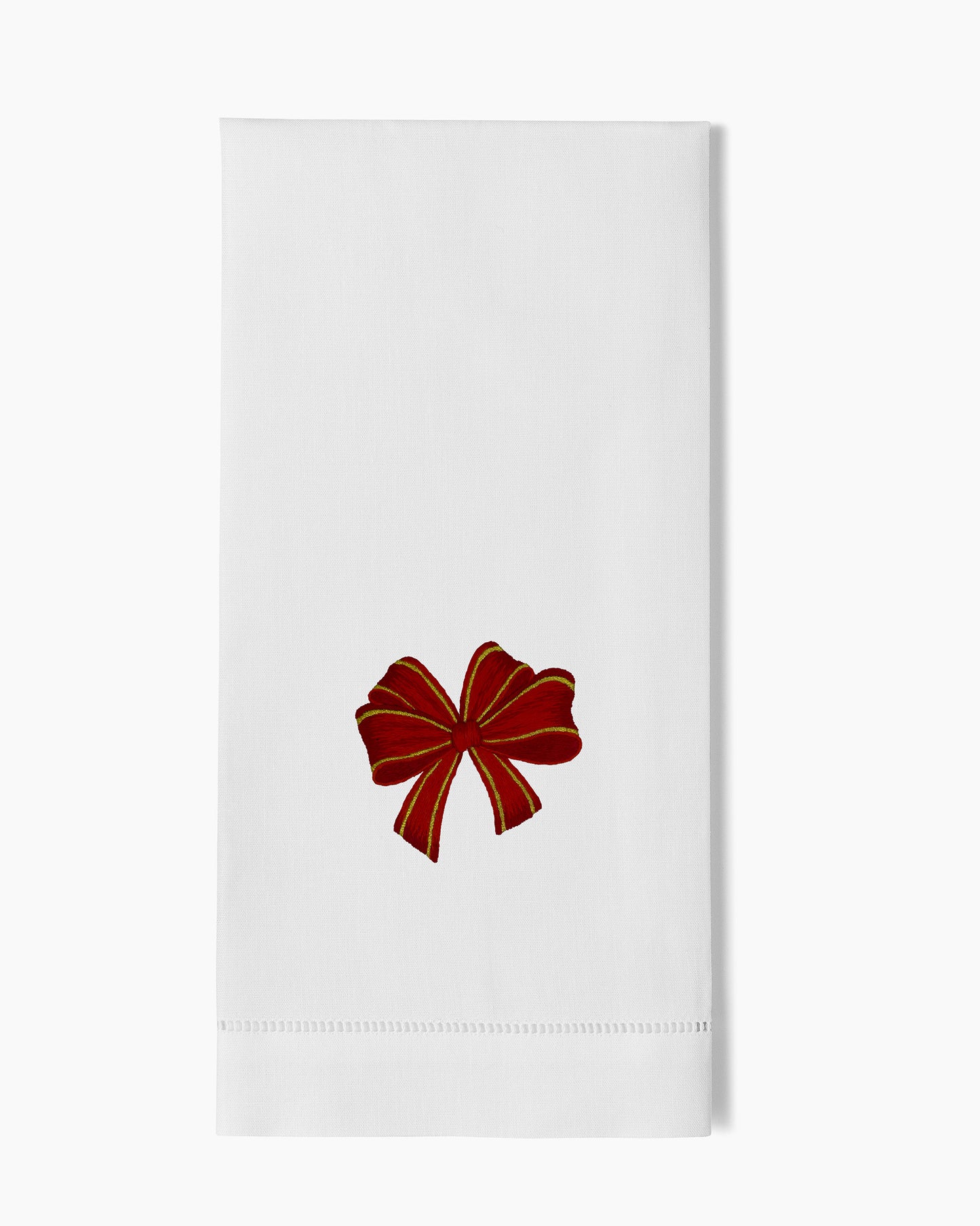 Holiday Red Bow Hand Towel