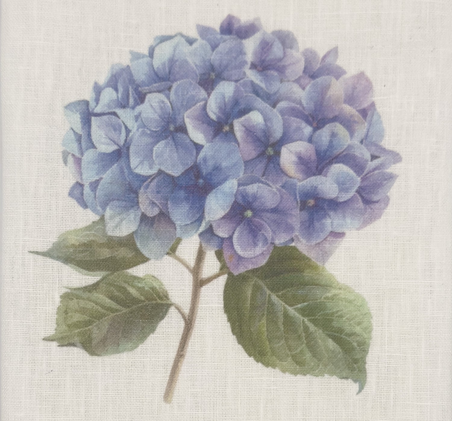Hydrangea Blue Linen Hand Towel - Thumbnail 2