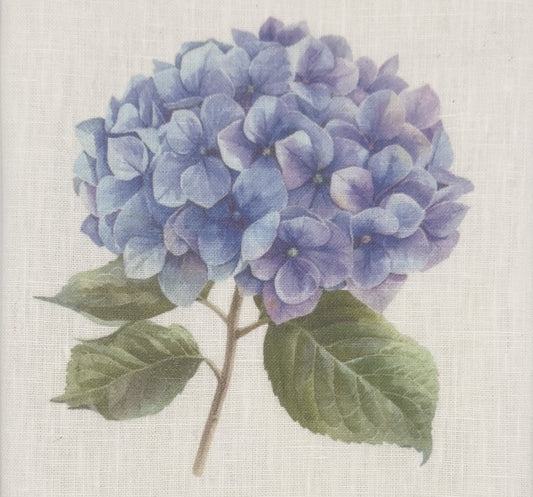 Hydrangea Blue Linen Hand Towel