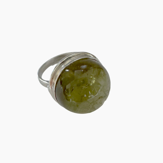 Image of Gemstone Ring: #16 Tourmaline Green, Size 6.5