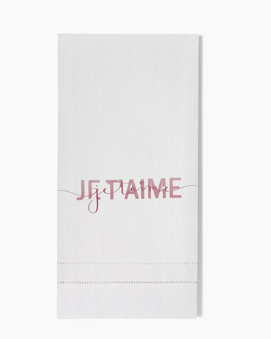 Je T'Aime Linen Hand Towel