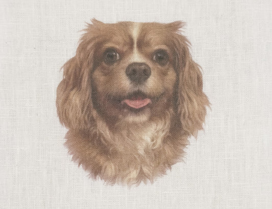 King Charles Spaniel Linen Tissue Box Cover