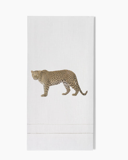 Leopard Linen Hand Towel