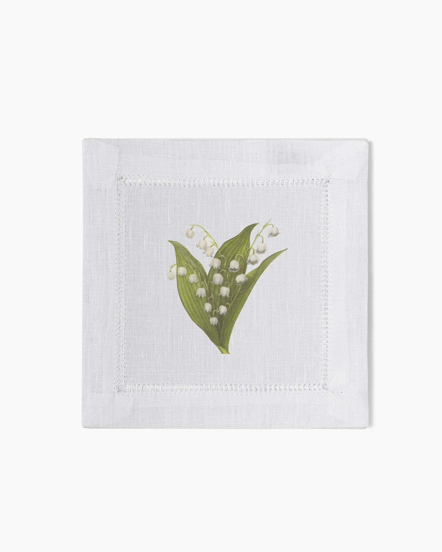 Lily Of The Valley Linen Cocktail Napkins