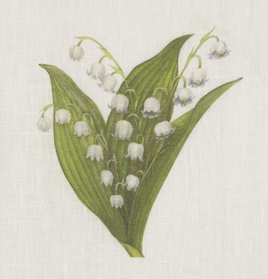 Lily Of The Valley Linen Cocktail Napkins