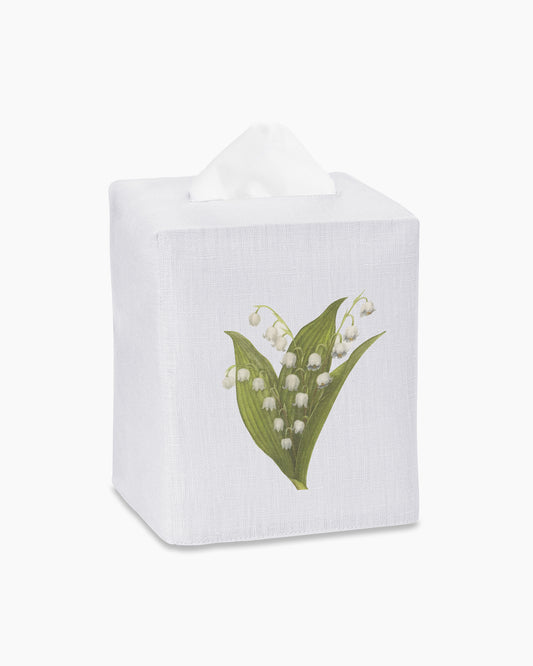 Lily Of The Valley Linen Tissue Box Cover