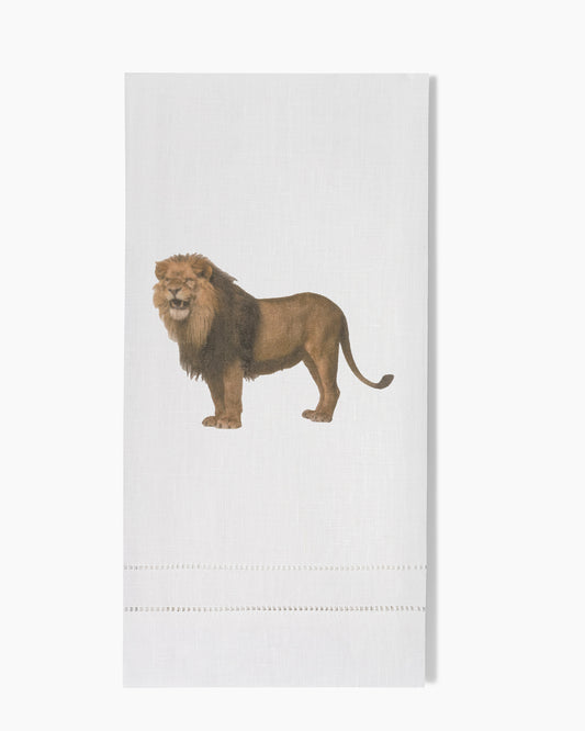 Lion Linen Hand Towel