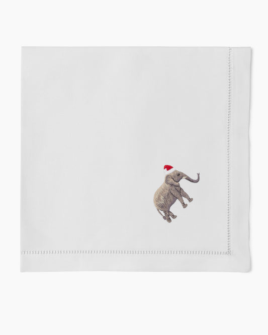 Santa Hat Elephant Napkin
