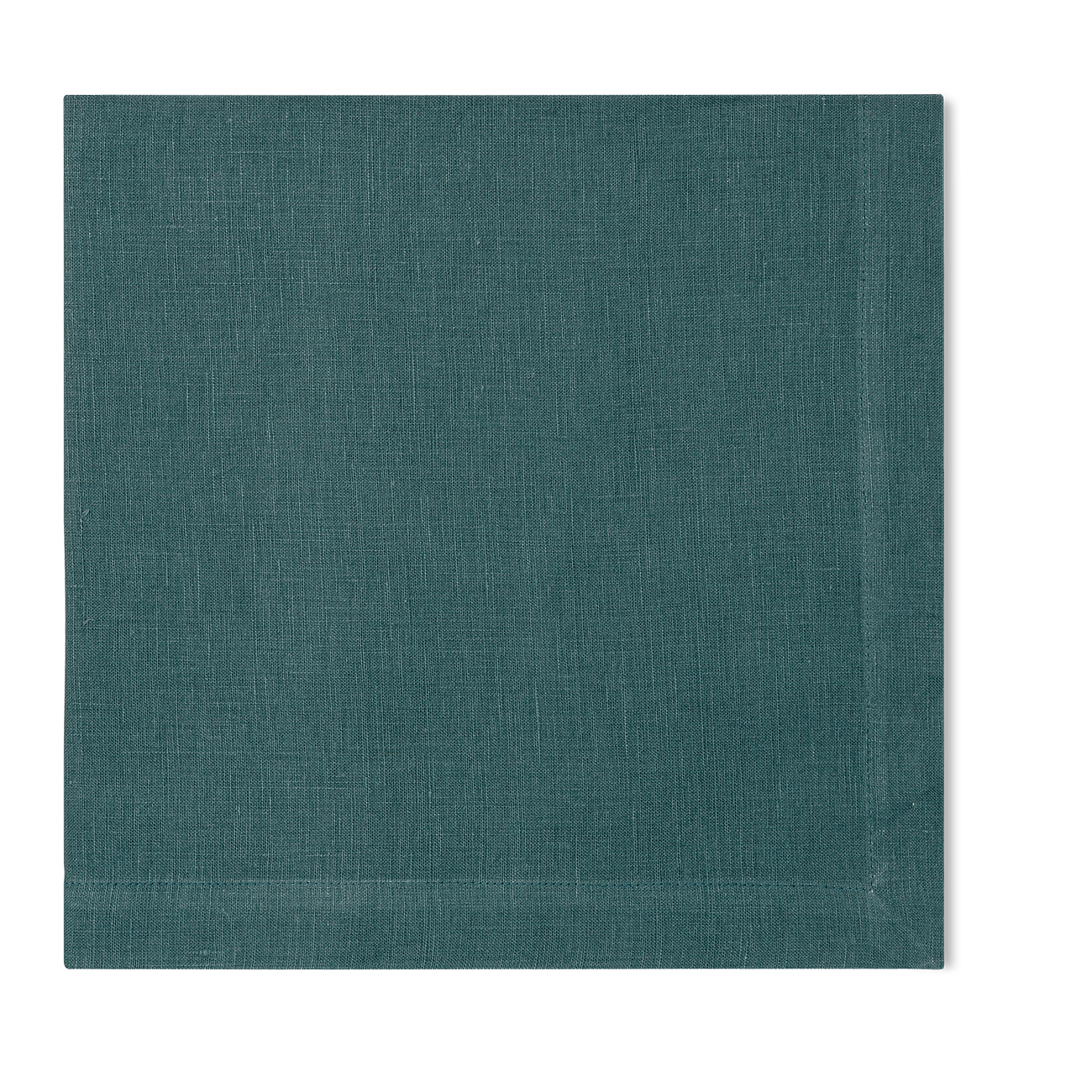 A linen napkin in the peacock color