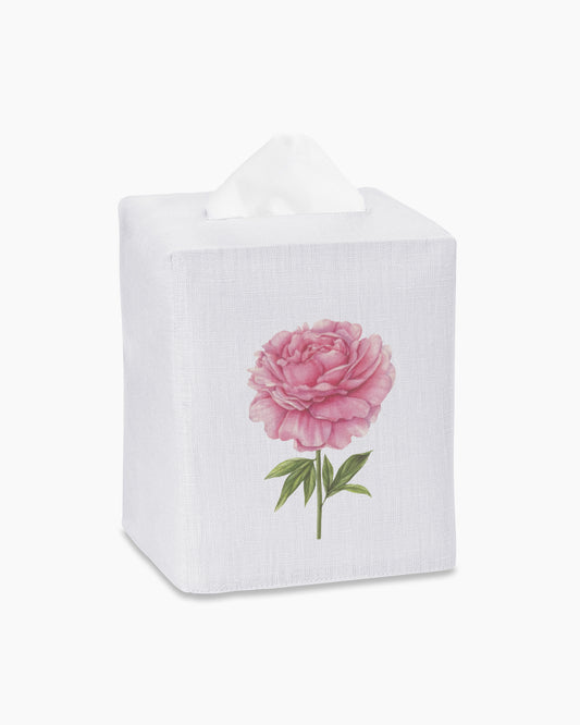 Peony Linen Tissue Box Cover