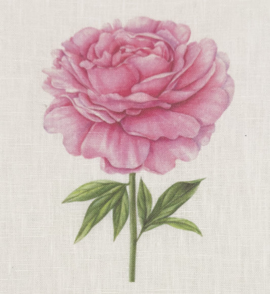 Peony Linen Hand Towel