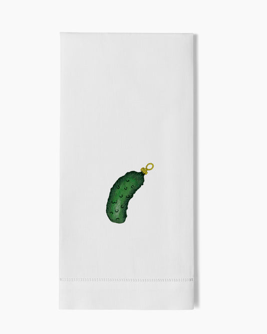 Pickle Ornament Hand Towel