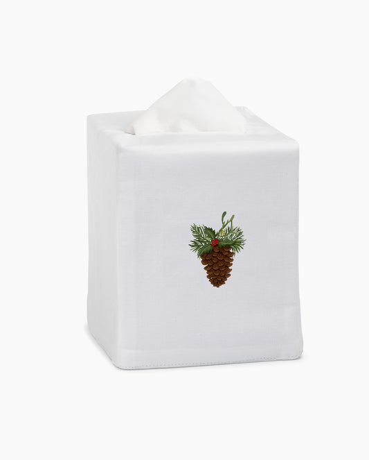 Pinecone Holly Tissue Box Cover