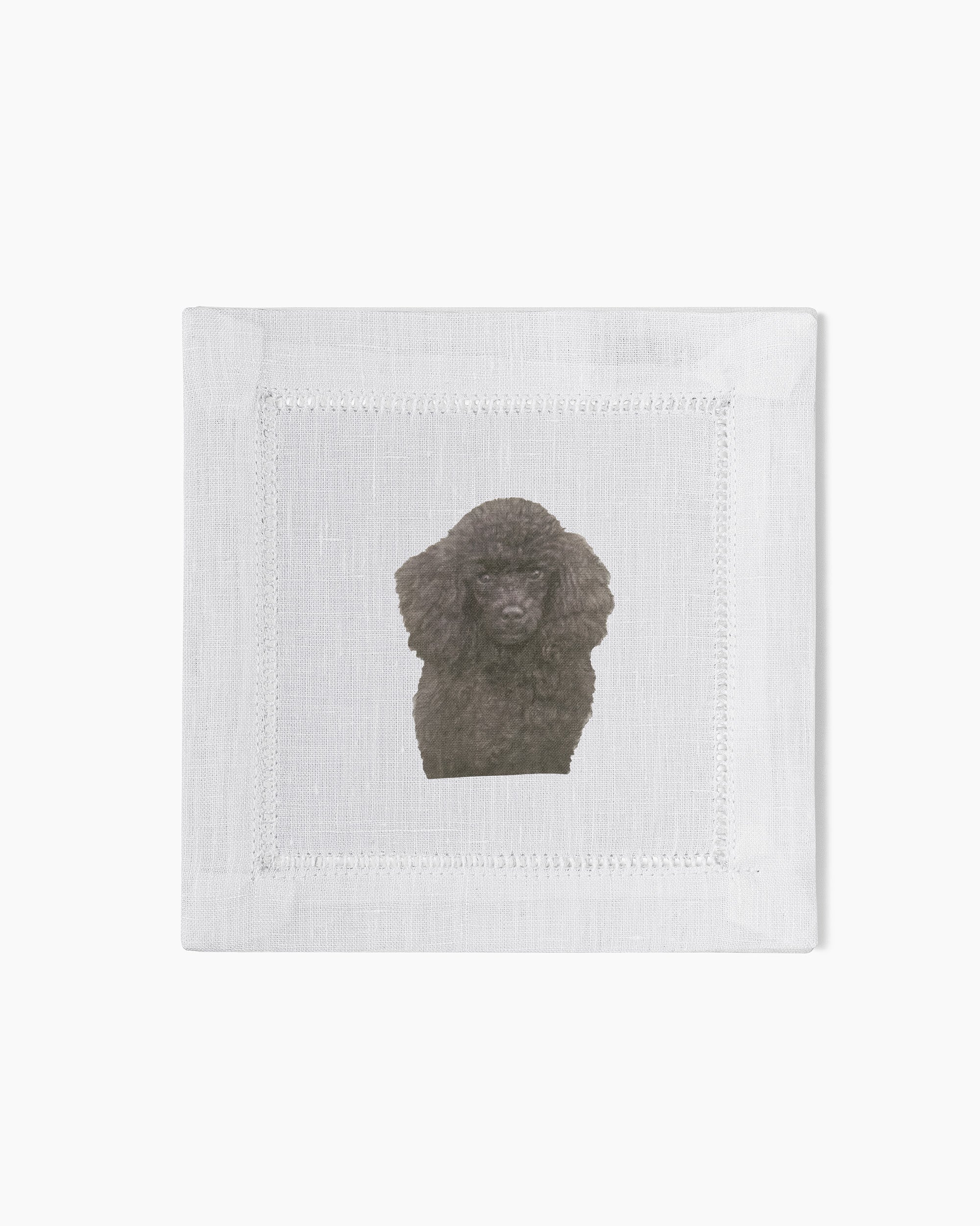 Poodle Linen Cocktail Napkins