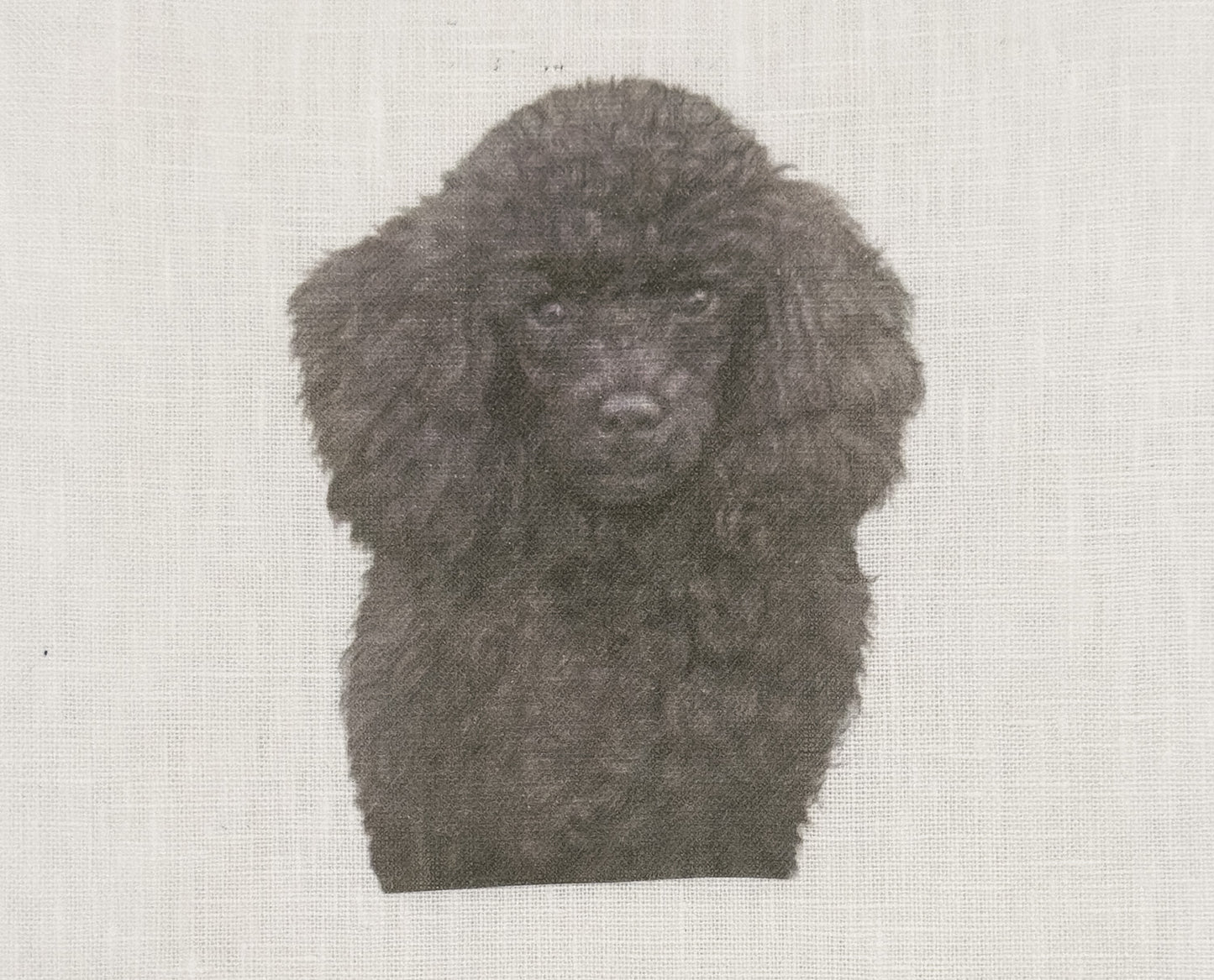 Poodle Linen Hand Towel