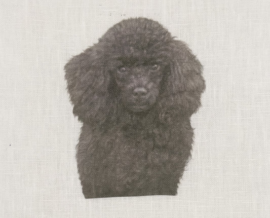 Poodle Linen Tissue Box Cover