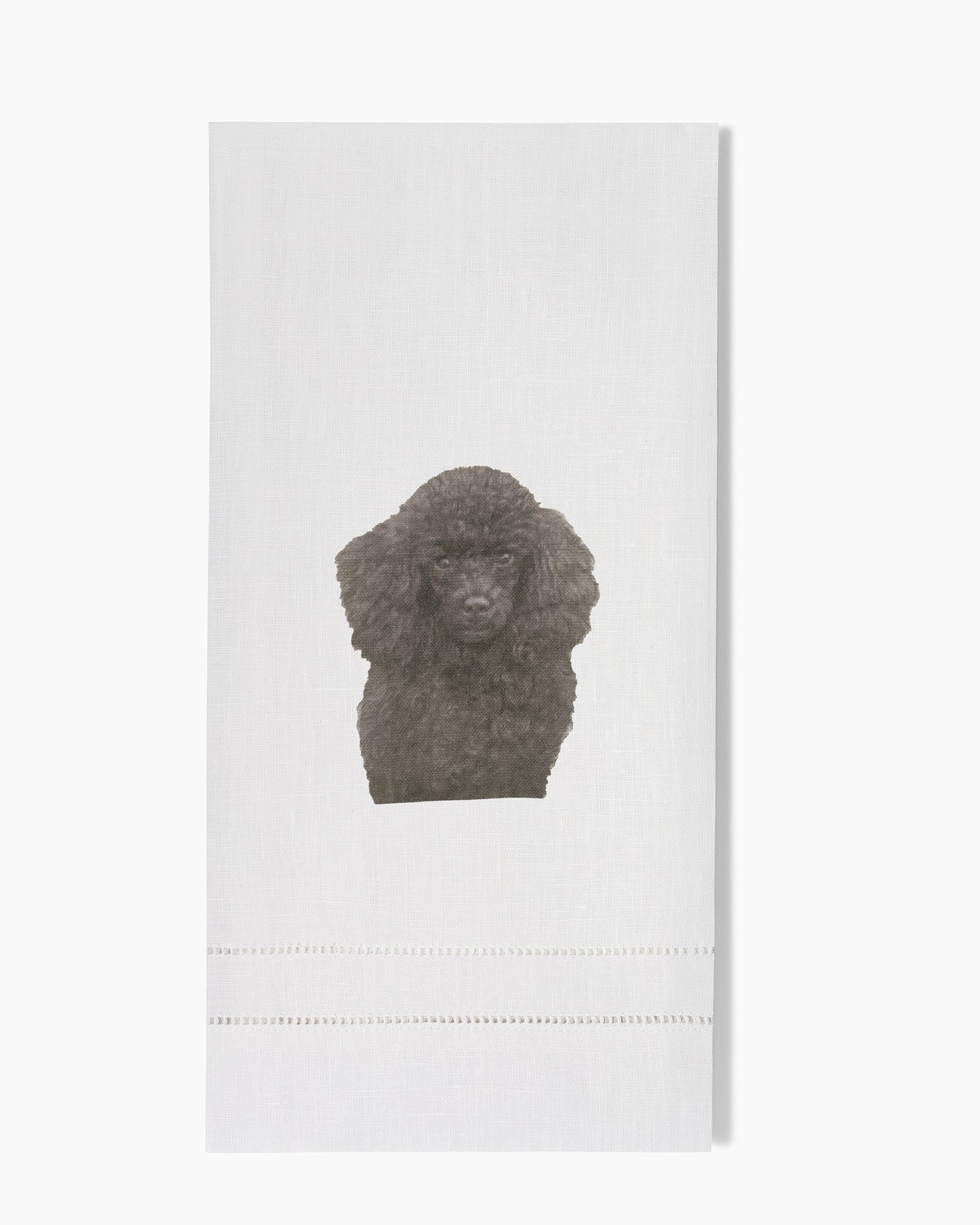 Poodle Linen Hand Towel