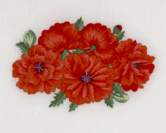 Image of a Henry Handwork Poppies Bouquet motif.