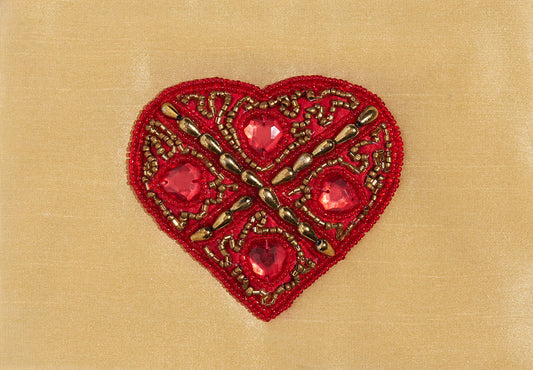 Red Heart Zipper Pouch