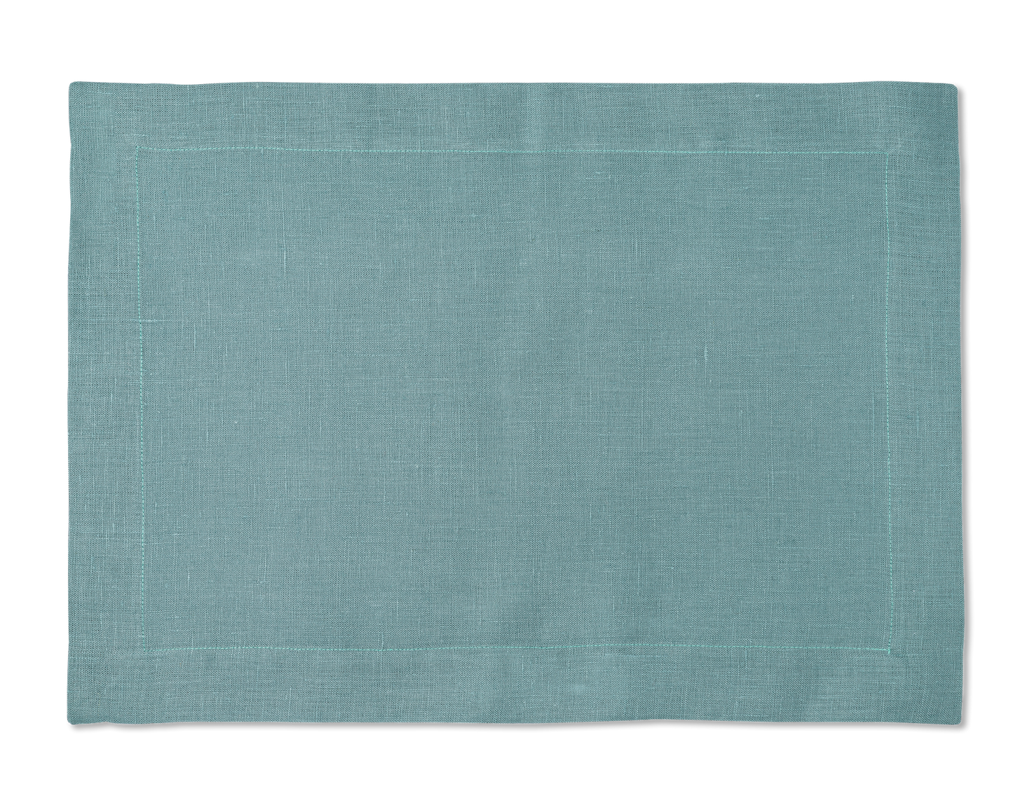 A linen placemat in the color marine