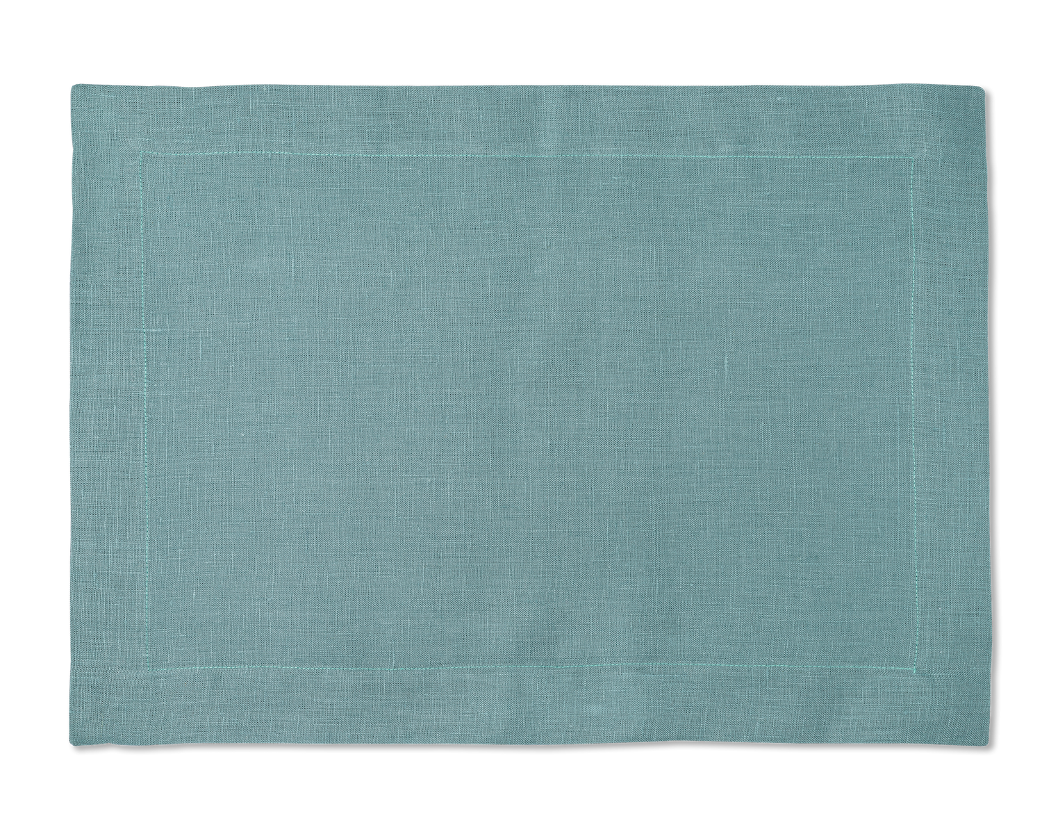 A linen placemat in the color marine