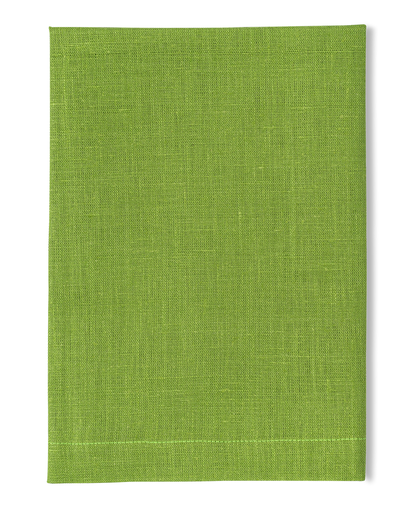 A linen napkin in the fern color