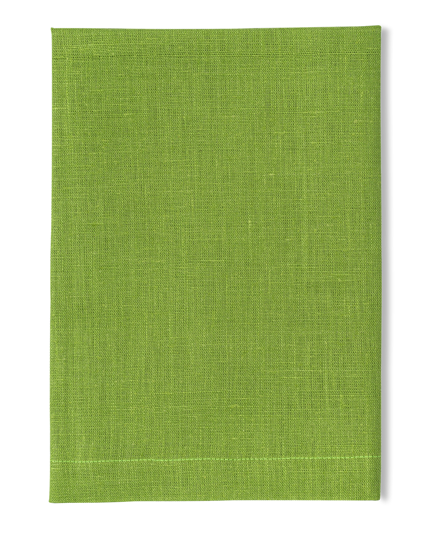 A linen napkin in the fern color