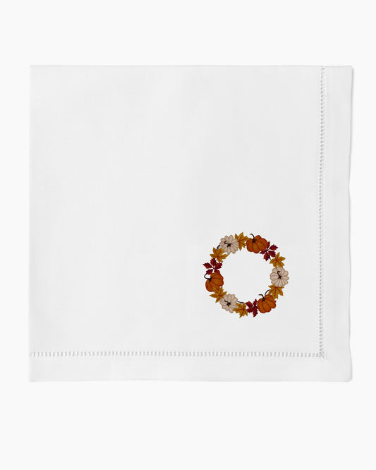 Pumpkin Wreath Napkin