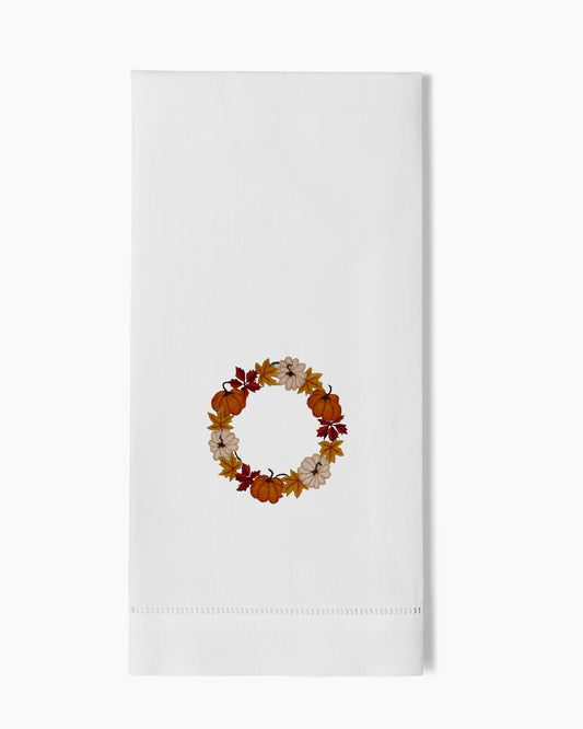 Pumpkin Wreath Hand Towel