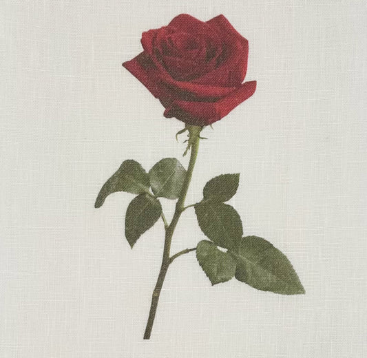 Rose Stem Linen Tissue Box Cover
