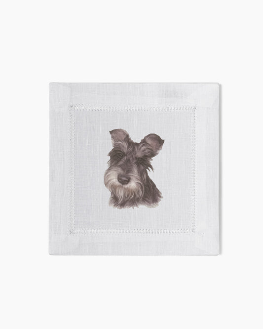 Scottish Terrier Linen Cocktail Napkins