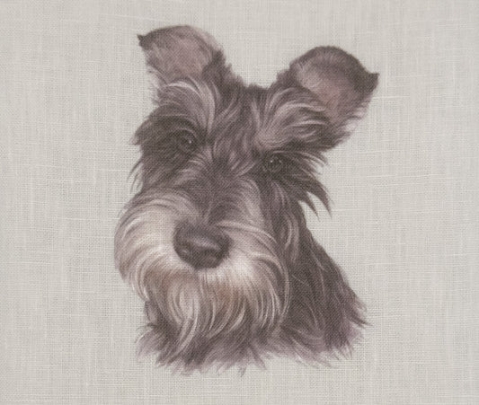 Scottish Terrier Linen Tissue Box Cover